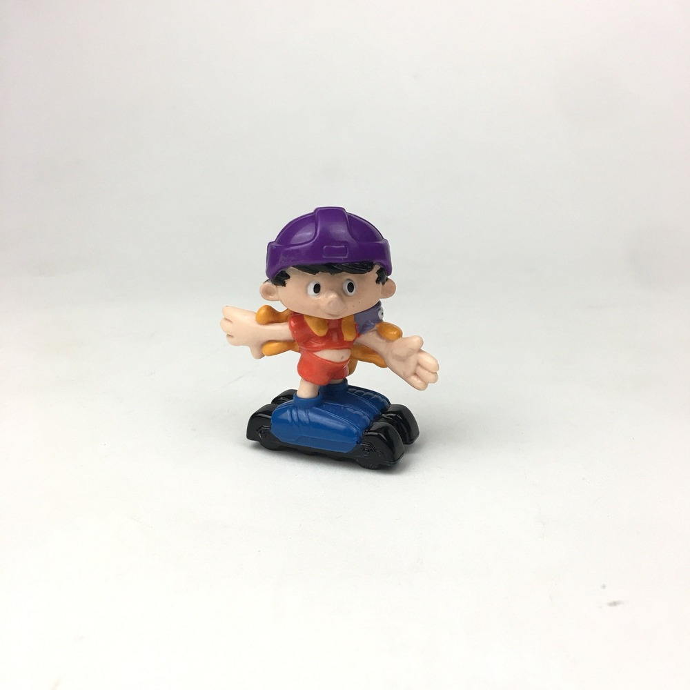 Bobbys World Plastic Wheeled Skating Toy Spider Webbly Doll on Back Vintage 1994